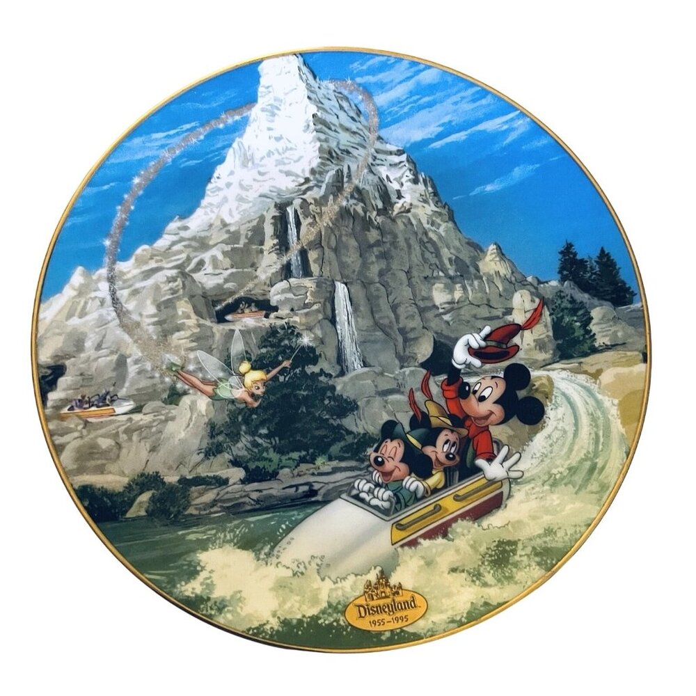 Disneylands 40th Anniversary "Matterhorn" Collector Plate By The Bradford Exchan
